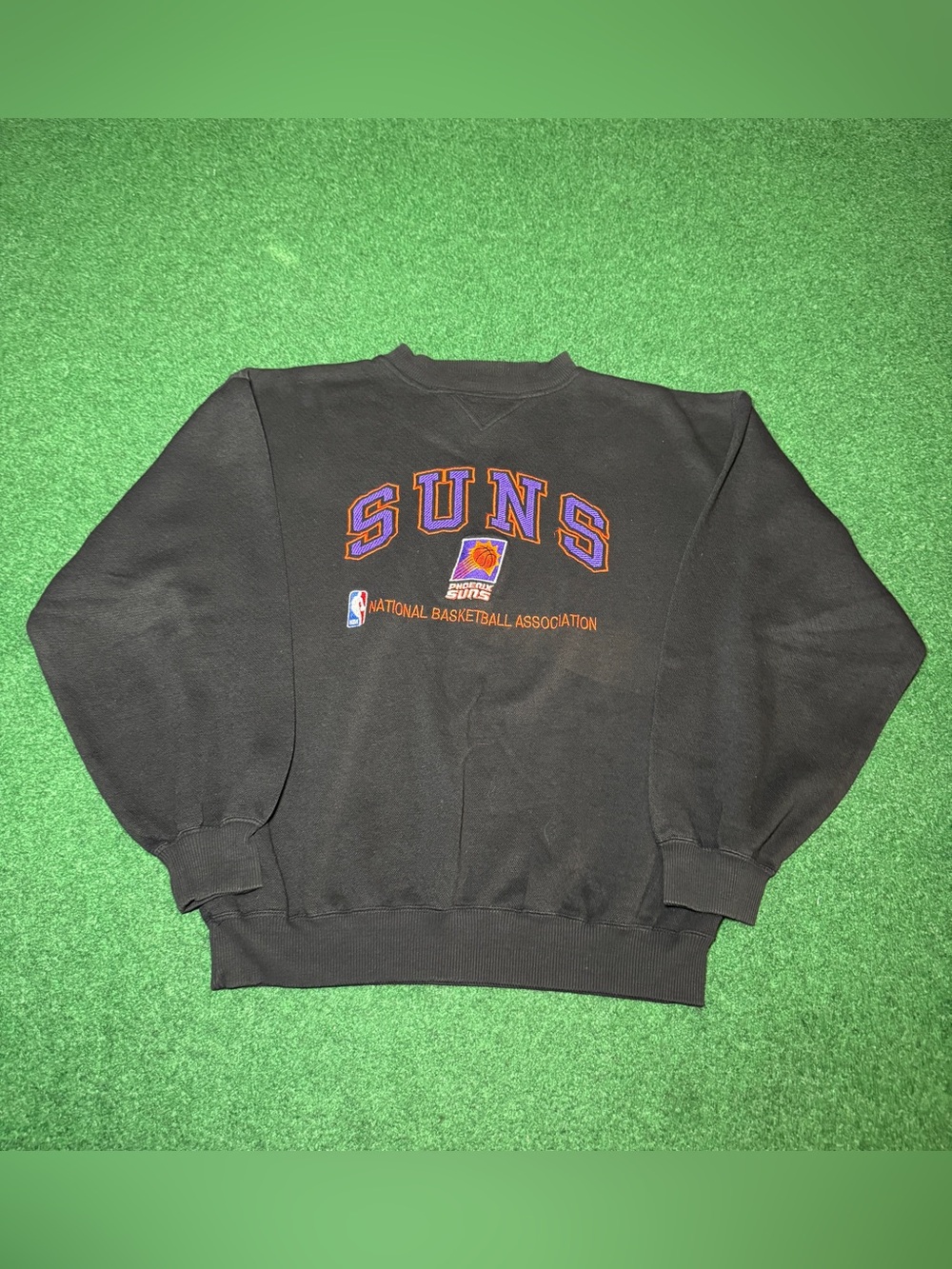 Pheonix Suns Vintage Sweatshirt Logo Athletic 90s XL NBA Crewneck Black